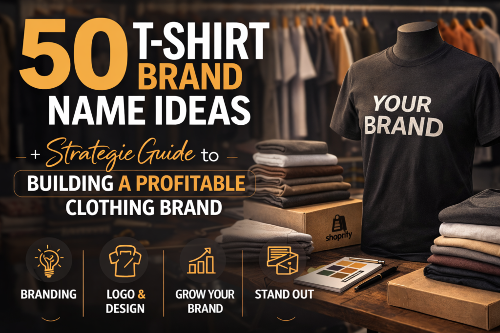 50 T-Shirt Brand Name Ideas + Complete Guide to Building a Profitable Clothing Brand