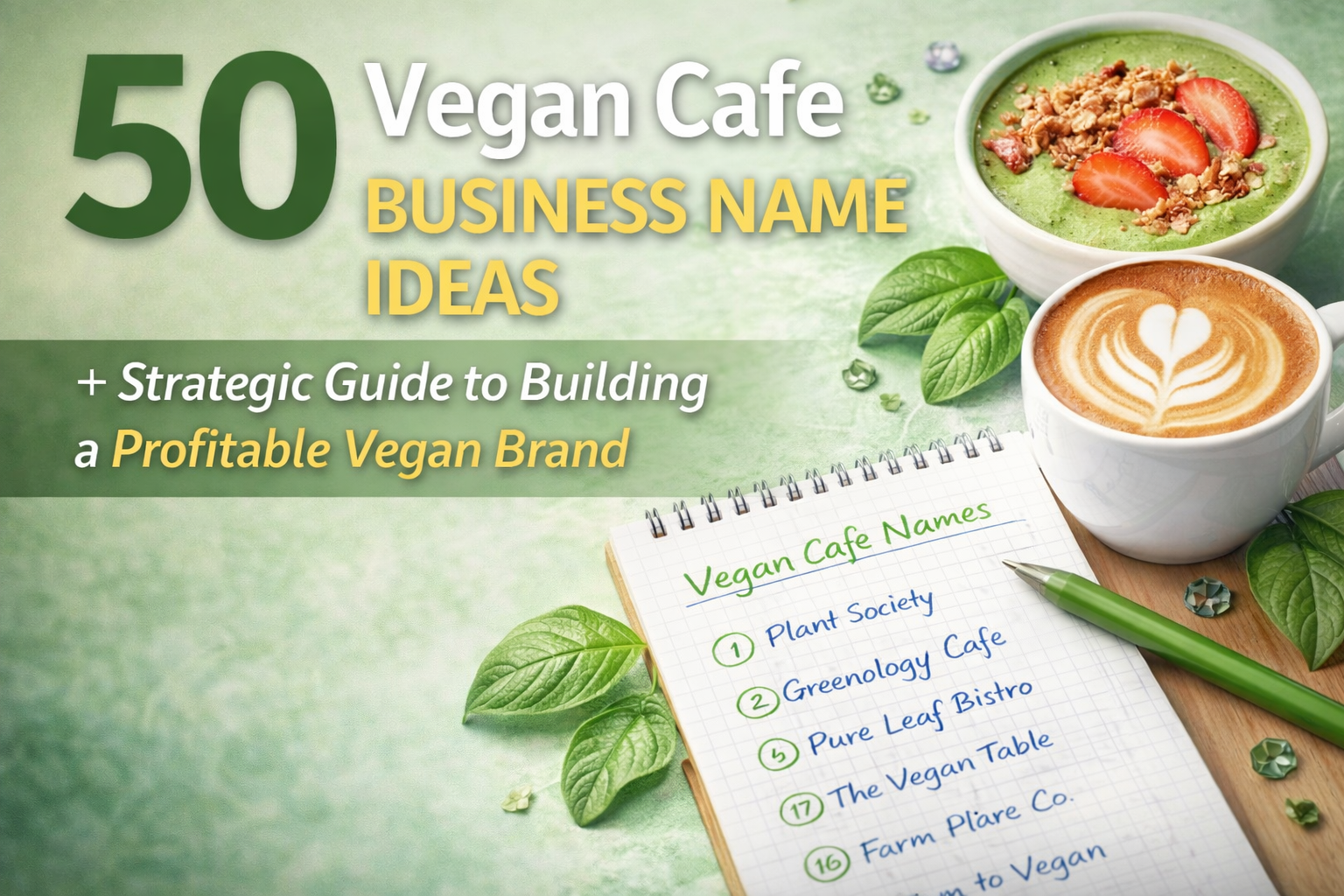 50 Vegan Cafe Business Name Ideas + Strategic Guide to Building a Profitable Vegan Brand