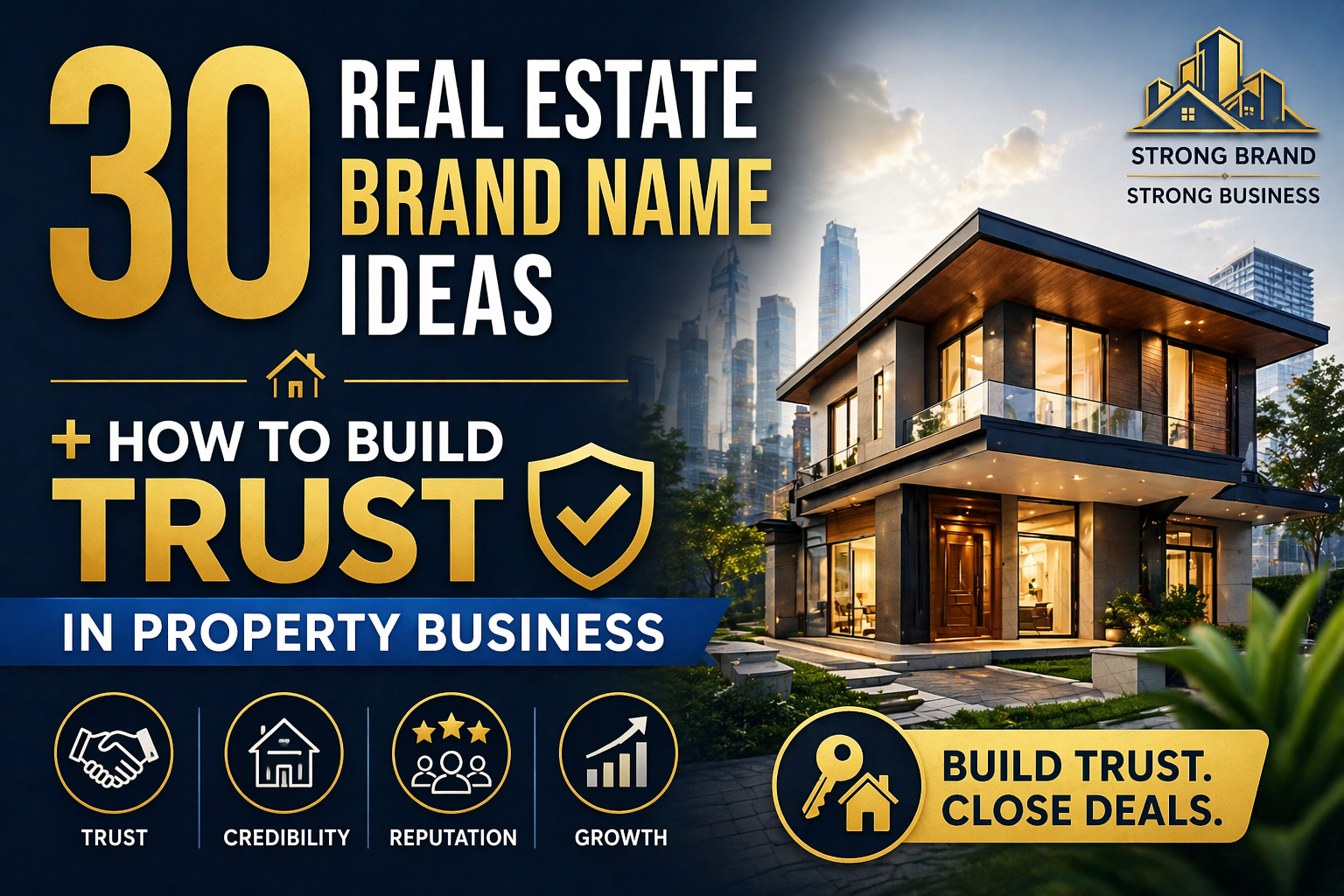 30 Real Estate Brand Name Ideas + How to Build Trust in Property Business