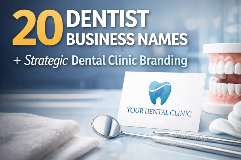 Discover 20 dentist business name ideas and learn how to build a high-trust dental clinic brand with strategic branding, website design, and local SEO.