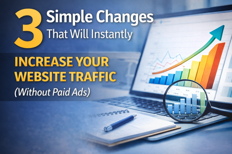 Discover 3 simple changes to increase your website traffic. Learn how branding, SEO, and website design impact growth and conversions.