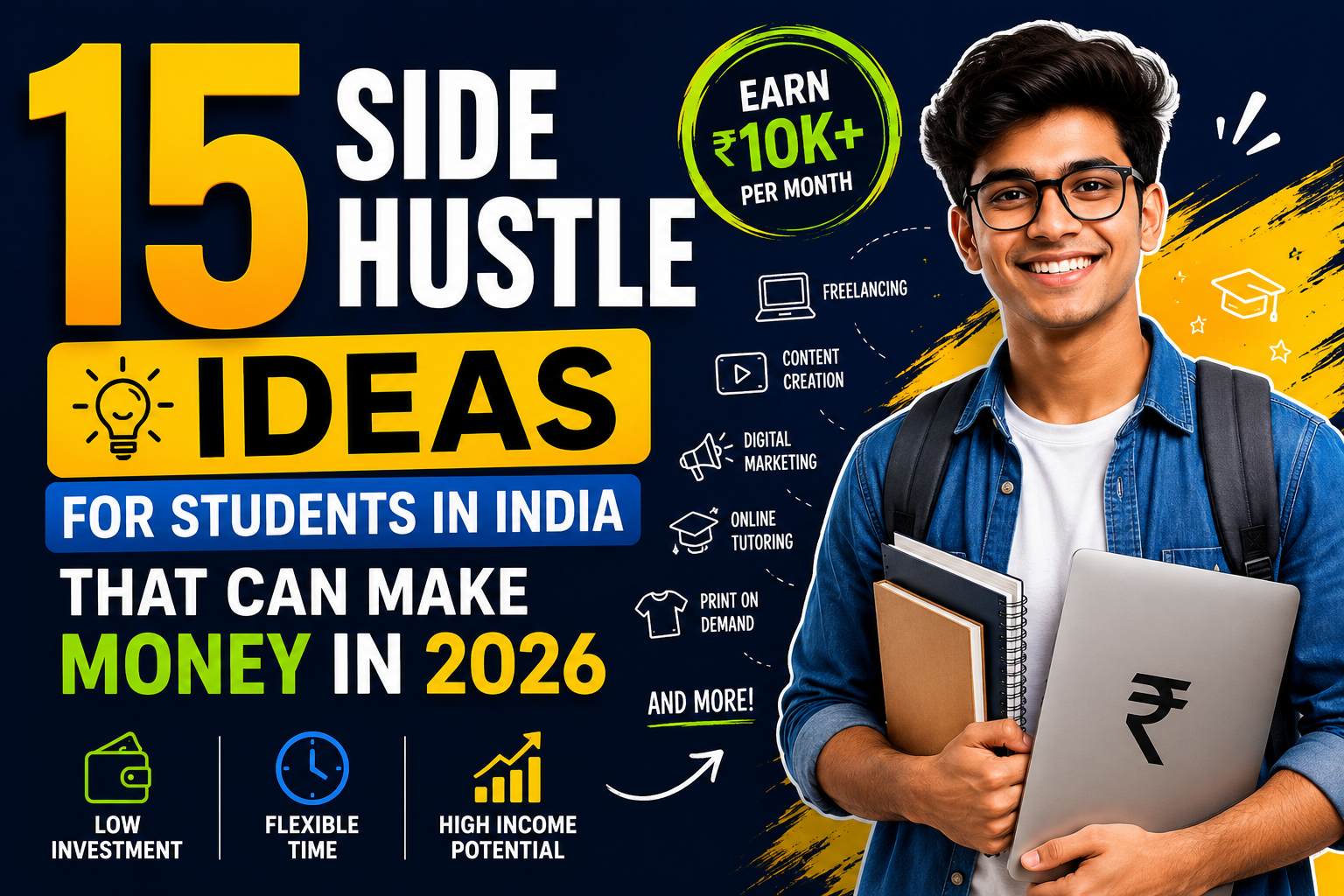 15 Side Hustle Ideas for Students in India That Can Make Money in 2026
